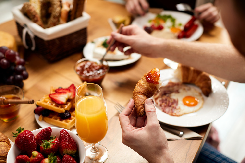 kontinentales Frühstück im Hotel